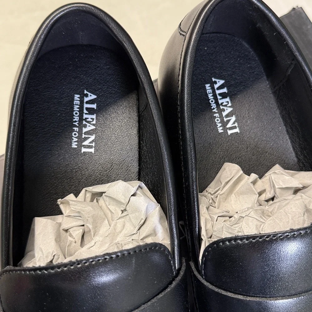 Alfani Men's Penny Memory Foam Slip- On Penny Loafers- Size 10.5